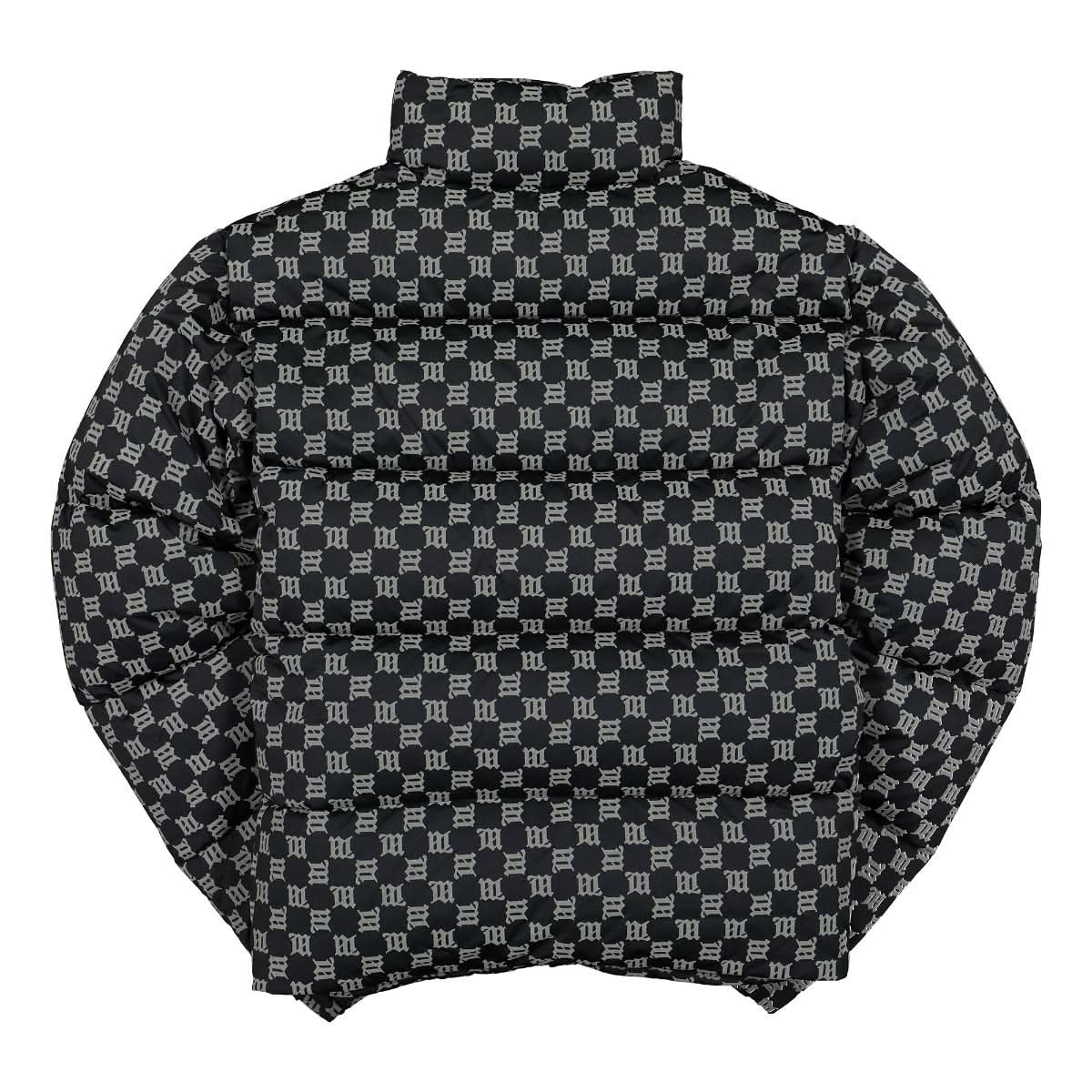MISBHV Reflective Monogram Down Jacket Black Detail view 3 | Gate