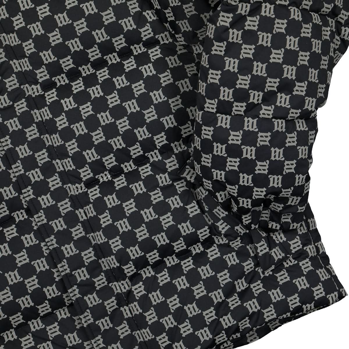 MISBHV Reflective Monogram Down Jacket Black Detail view 5 | Gate