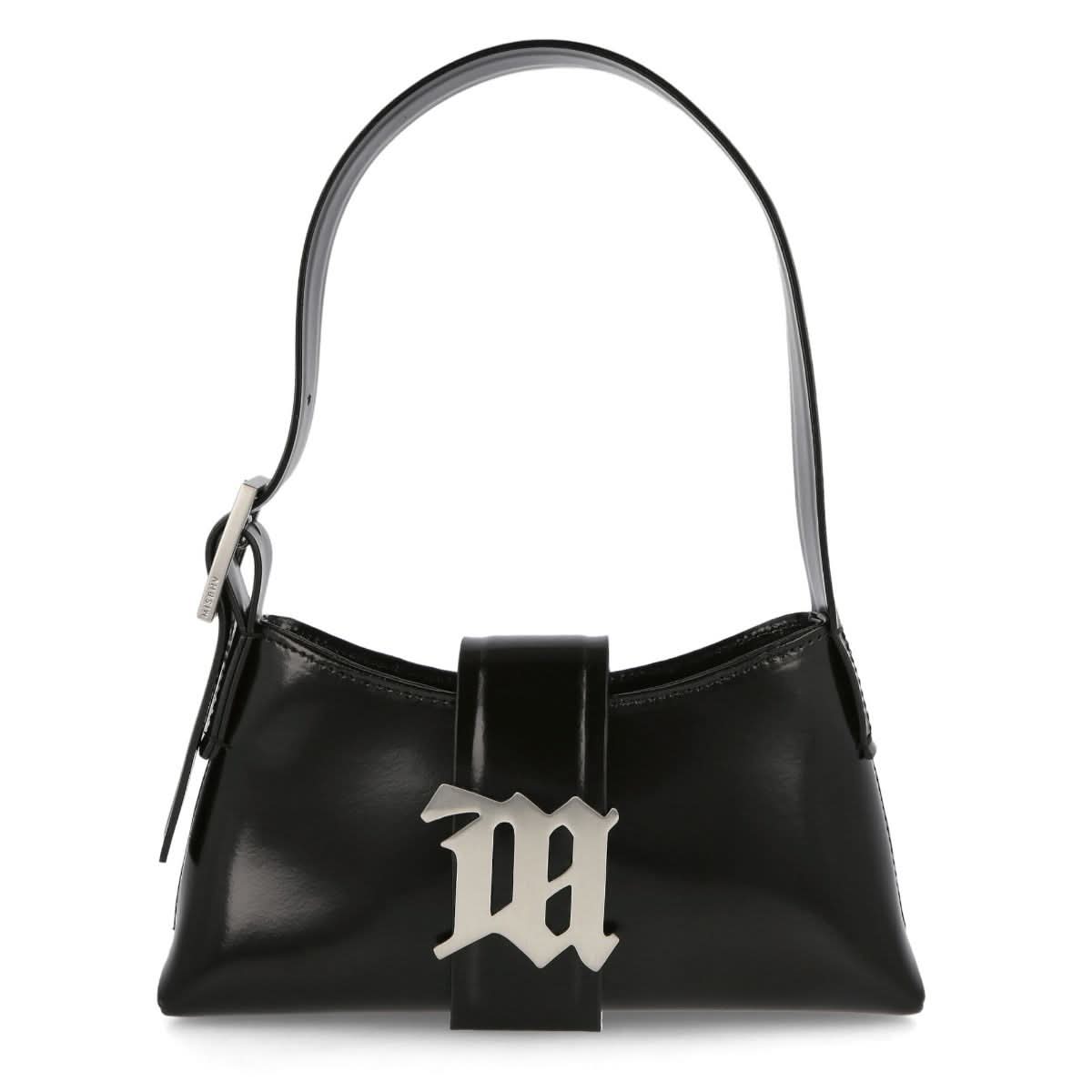 MISBHV Leather Shoulder Bag Medium Black Detail view 1 | Gate