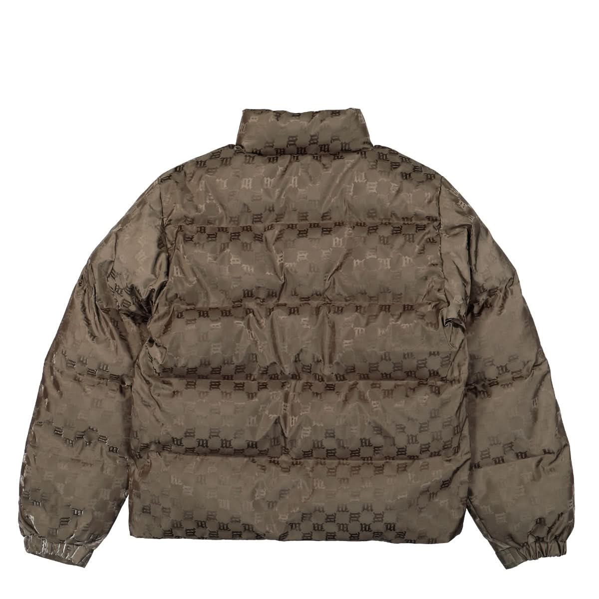 MISBHV Monogram Nylon Puffer Jacket Olive Detail view 2 | Gate