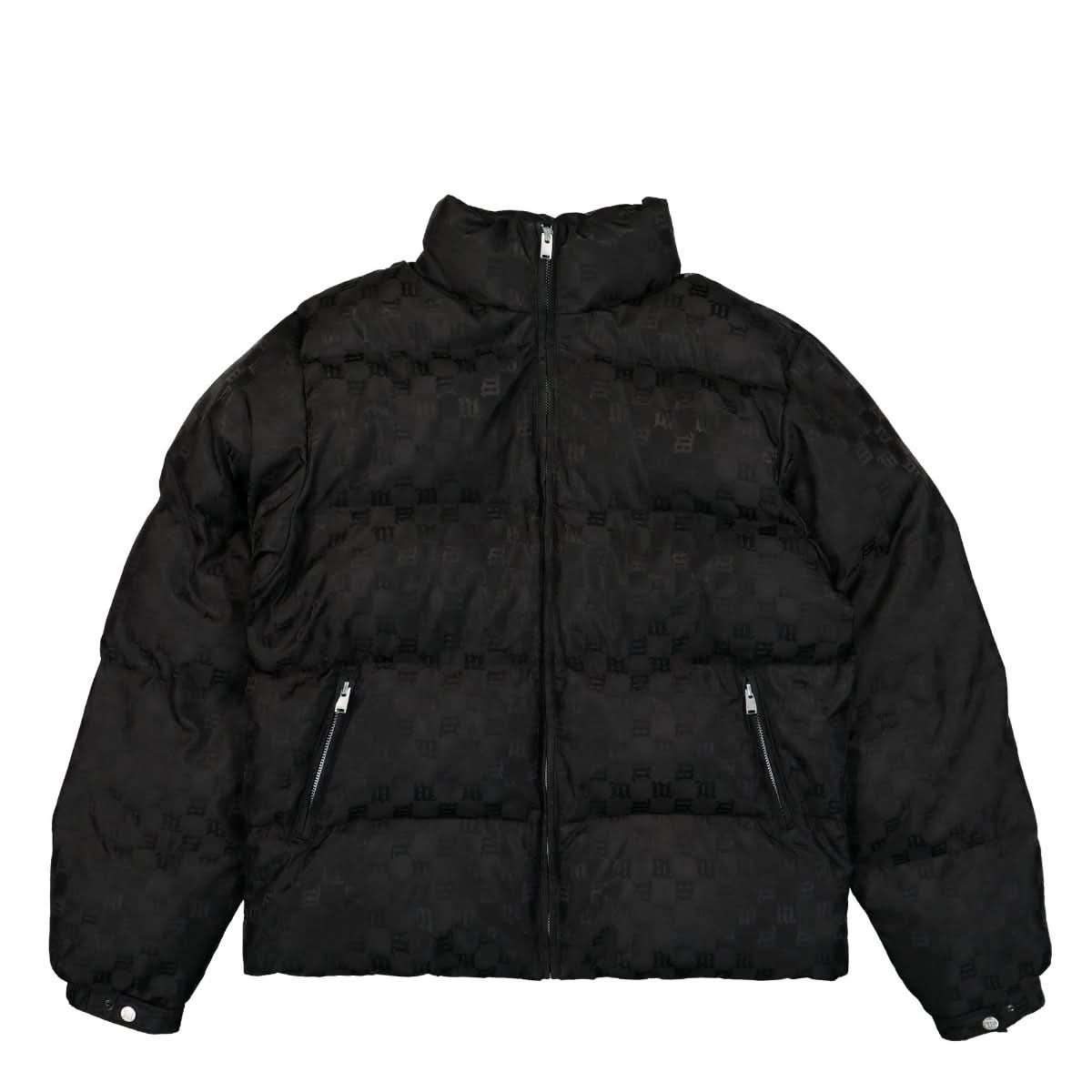 MISBHV Monogram Nylon Puffer Jacket Black Detail view 1 | Gate