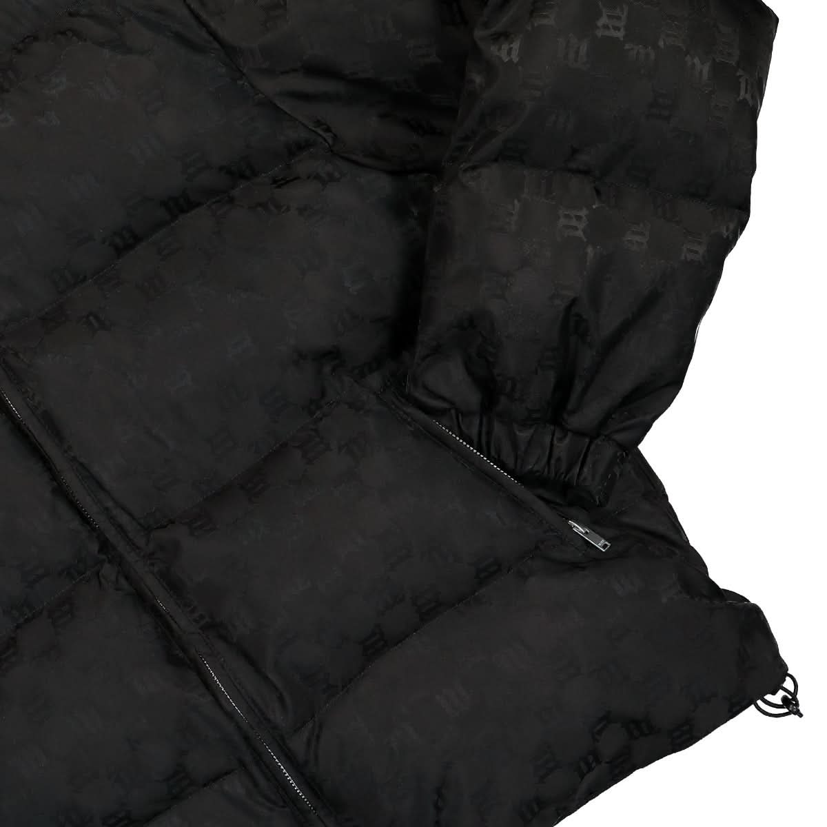 MISBHV Monogram Nylon Puffer Jacket Black Detail view 4 | Gate