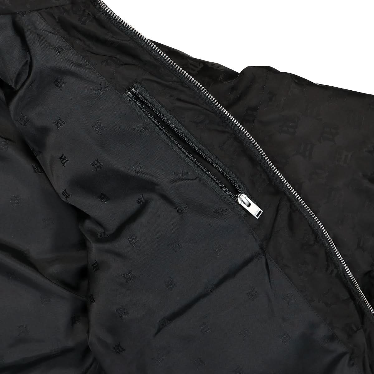 MISBHV Monogram Nylon Puffer Jacket Black Detail view 5 | Gate