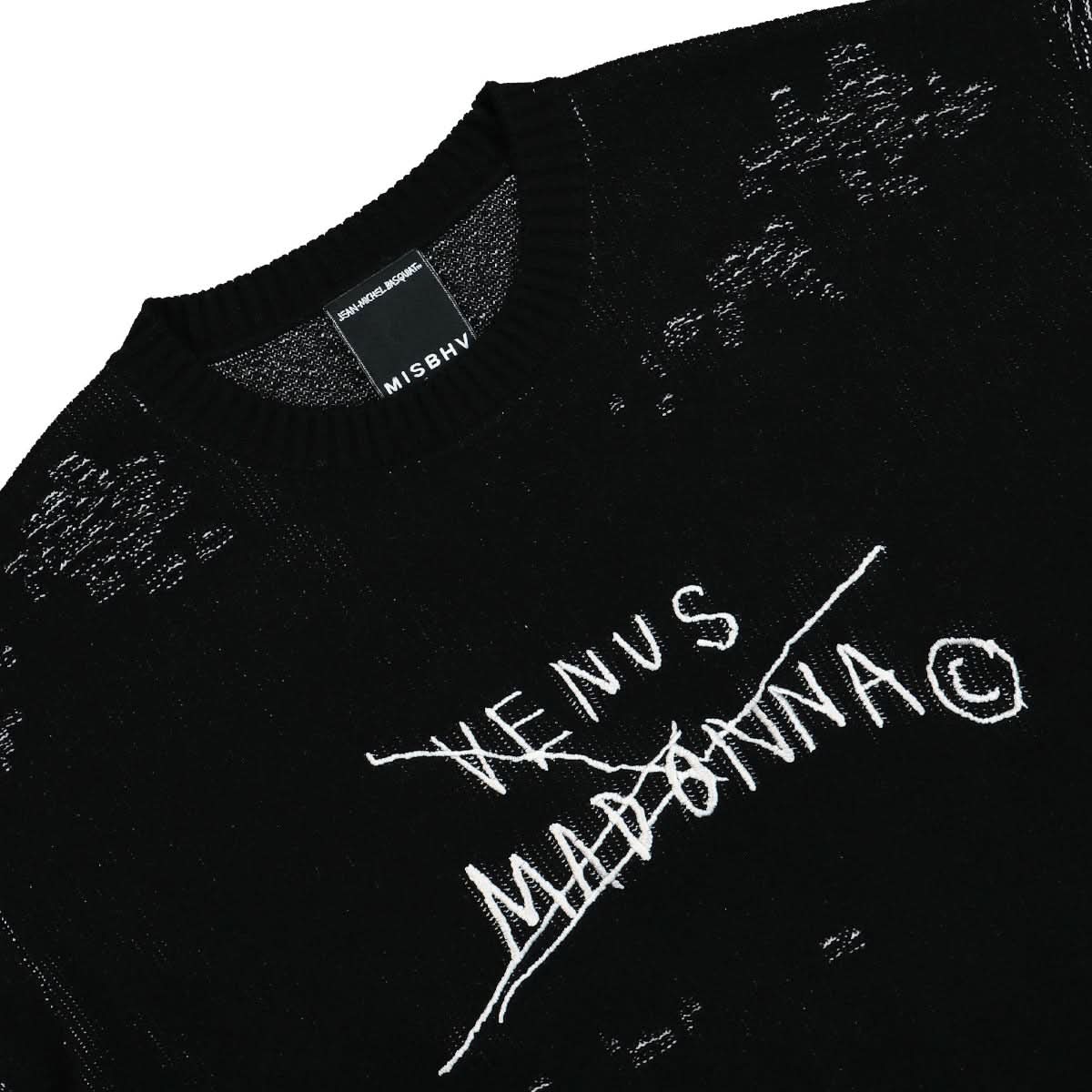 MISBHV Venus Madonna Destroyed Knit Black Detail view 3 | Gate