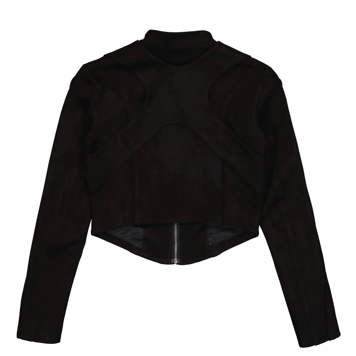 MISBHV Vegan Suede Jacket Black Detail view 2 | Gate