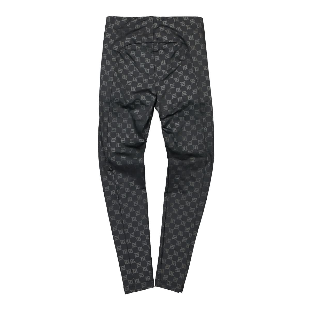 MISBHV Black Monogram High Waisted Leggings Black Detail view 2 | Gate