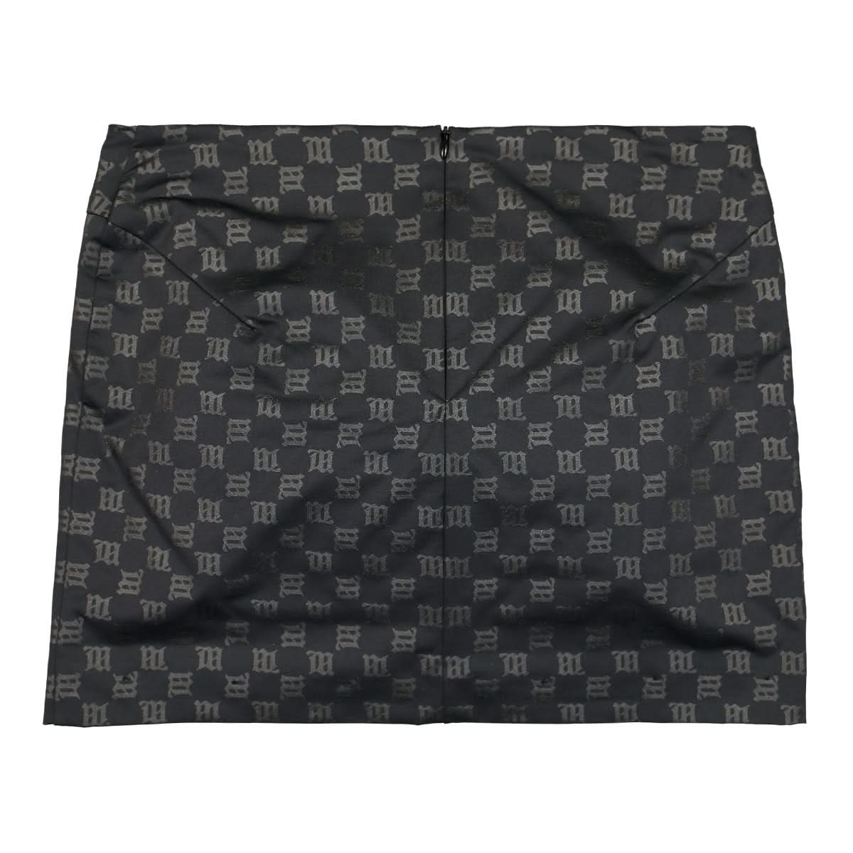 MISBHV Black Monogram Lara Mini Skirt Black Detail view 2 | Gate