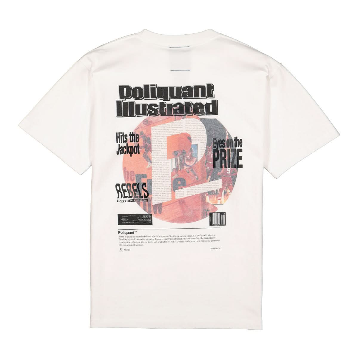 Poliquant The Illustrated Paper Graphic S/S Tee White Detail view 2 | Gate
