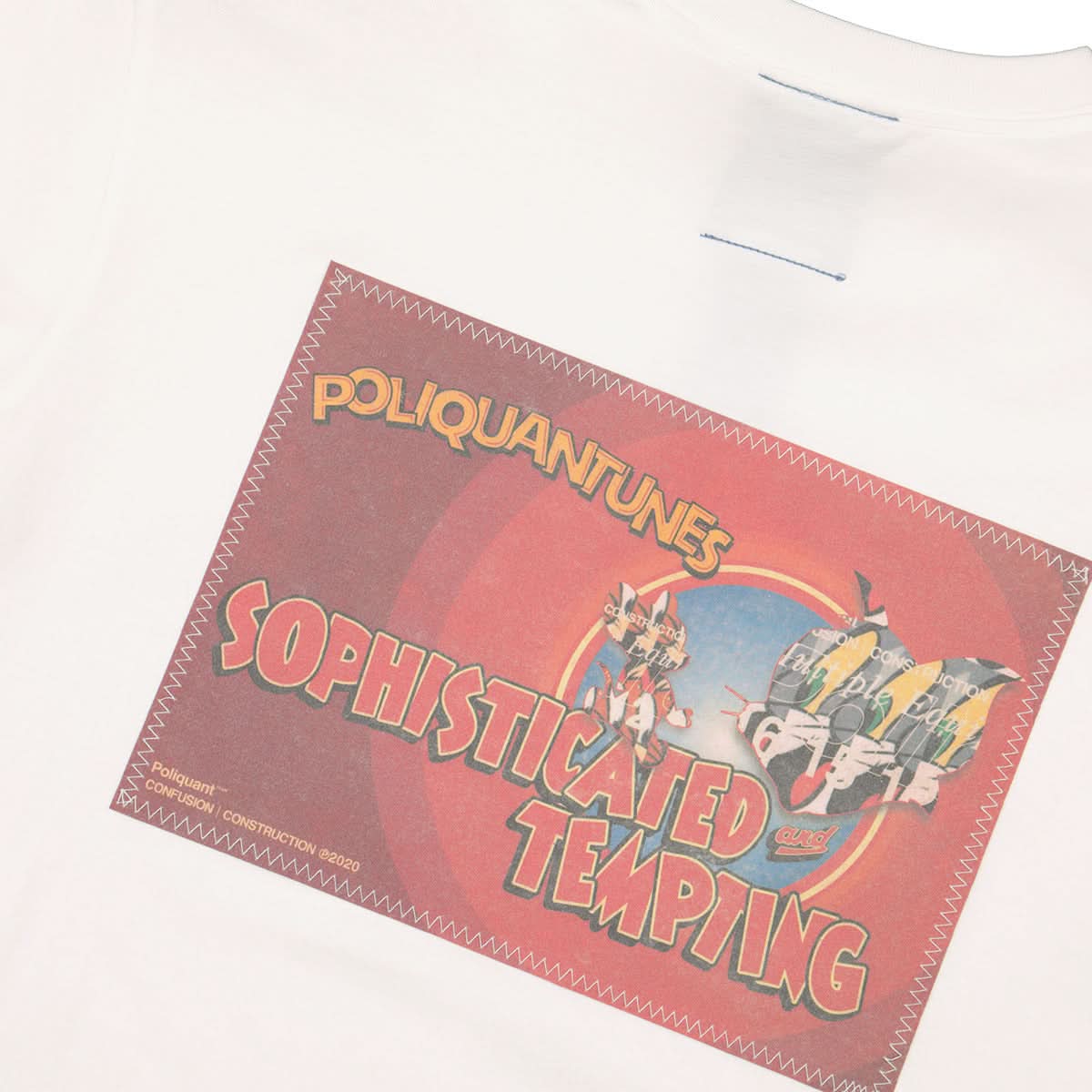 Poliquant The Mixed Tunes S/S Tee White Detail view 3 | Gate