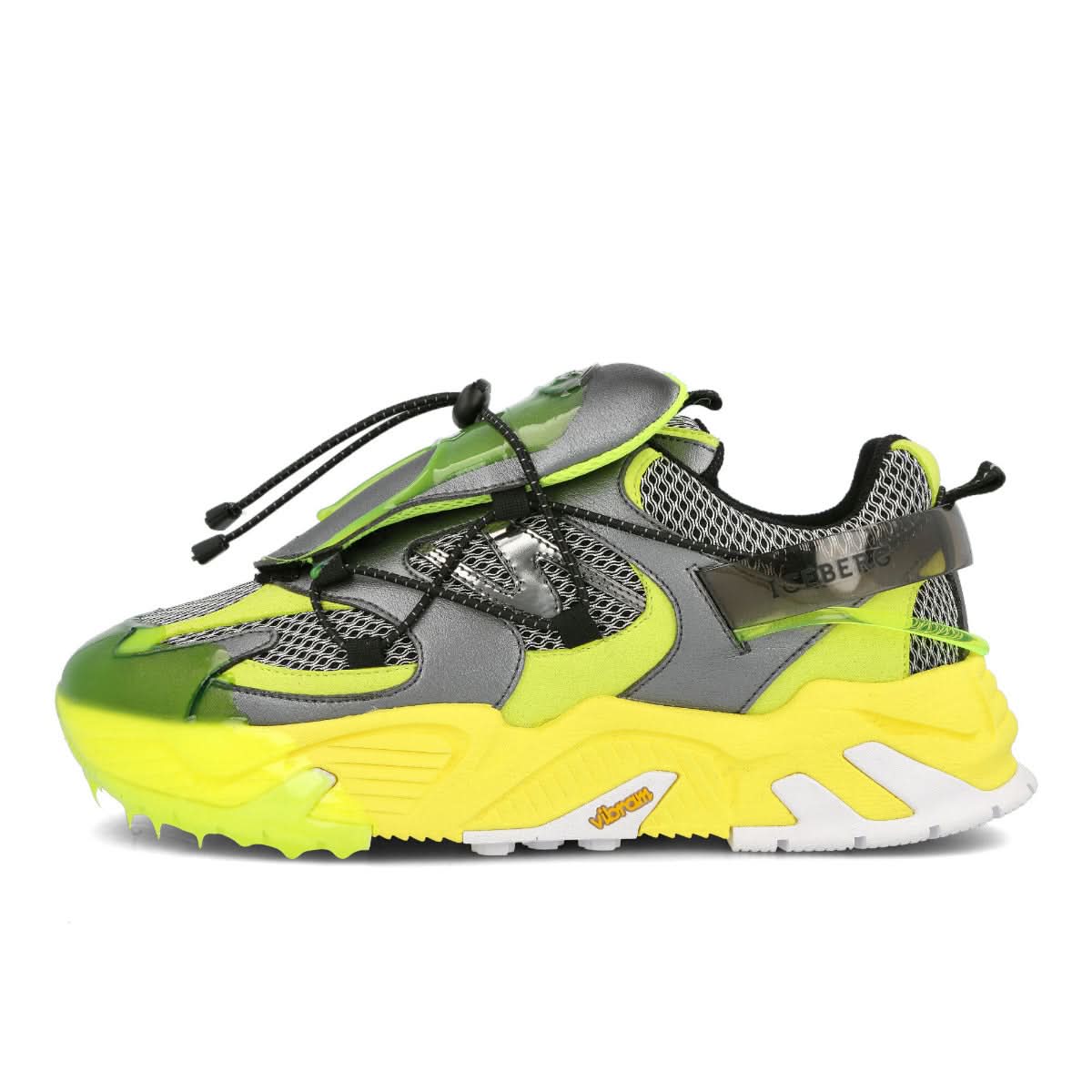 Iceberg Racing Soft Grey,Yellow Sneaker Detail view 1 | Gate