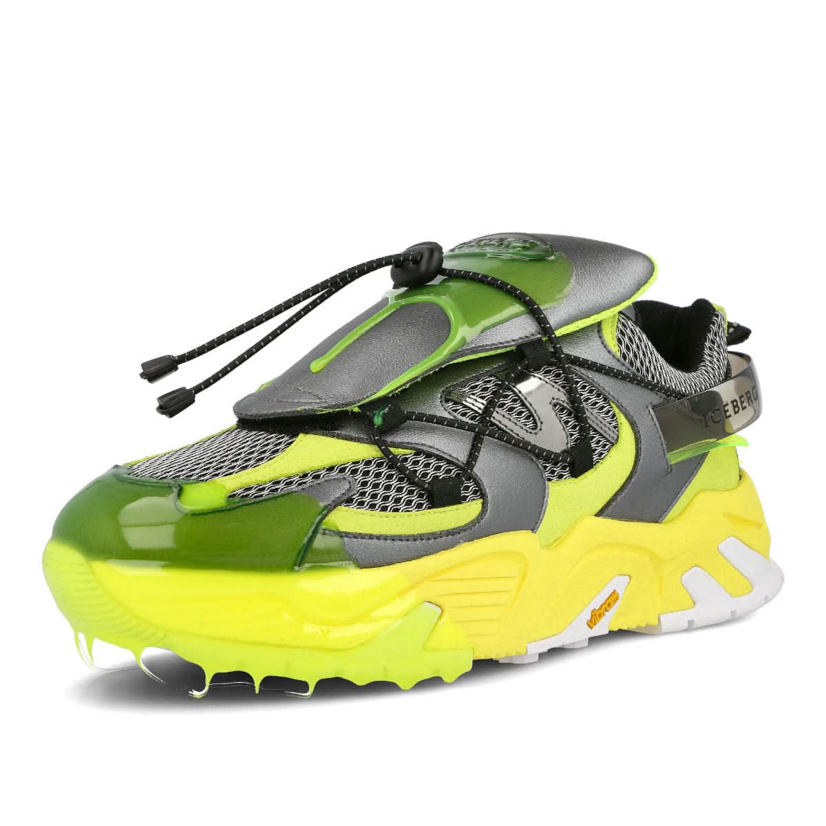 Iceberg Racing Soft Grey,Yellow Sneaker Detail view 4 | Gate