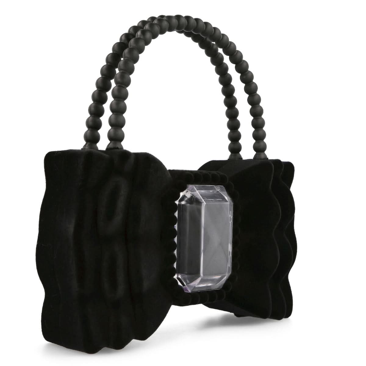 forBitches Bow Bag 9 Inch Flock Black Detail view 3 | Gate