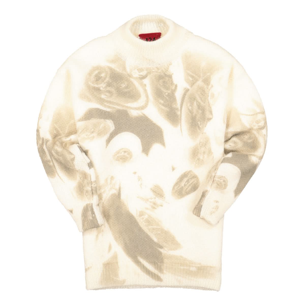 424 Oversized Mohair Crewneck White Detail view 1 | Gate