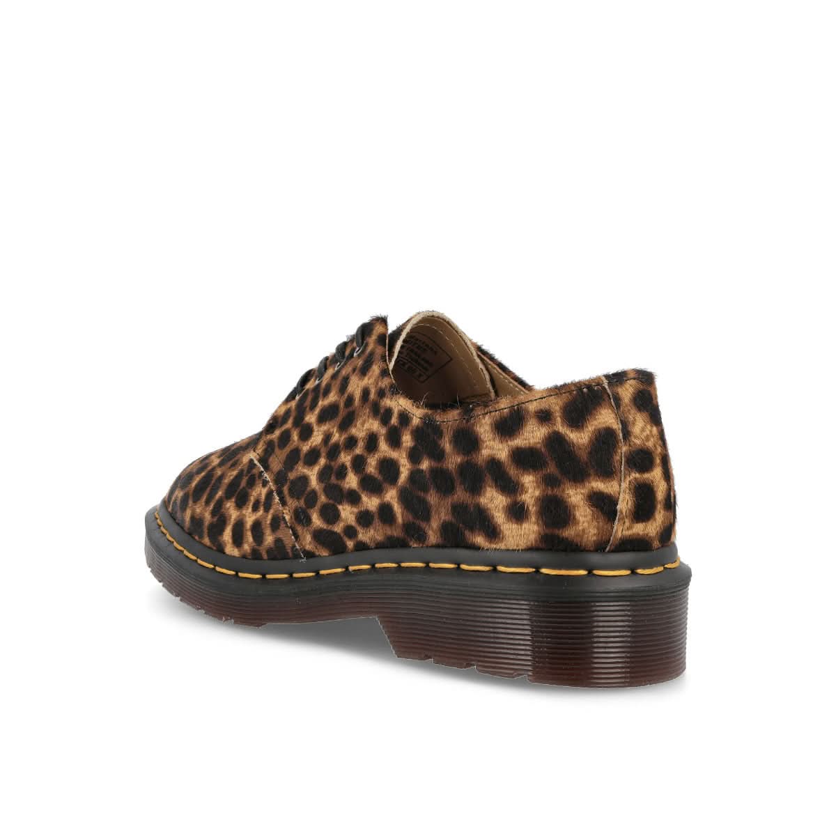 Dr. Martens Smiths Micro Leopard Hair On Brown Lace Ups Detail view 3 | Gate