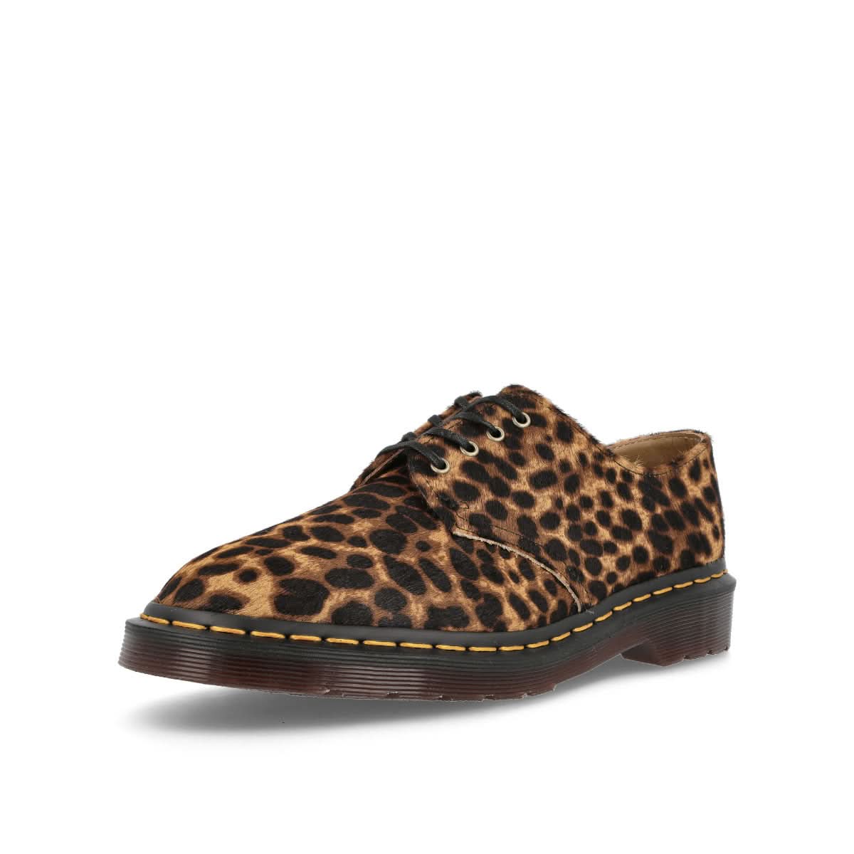 Dr. Martens Smiths Micro Leopard Hair On Brown Lace Ups Detail view 4 | Gate