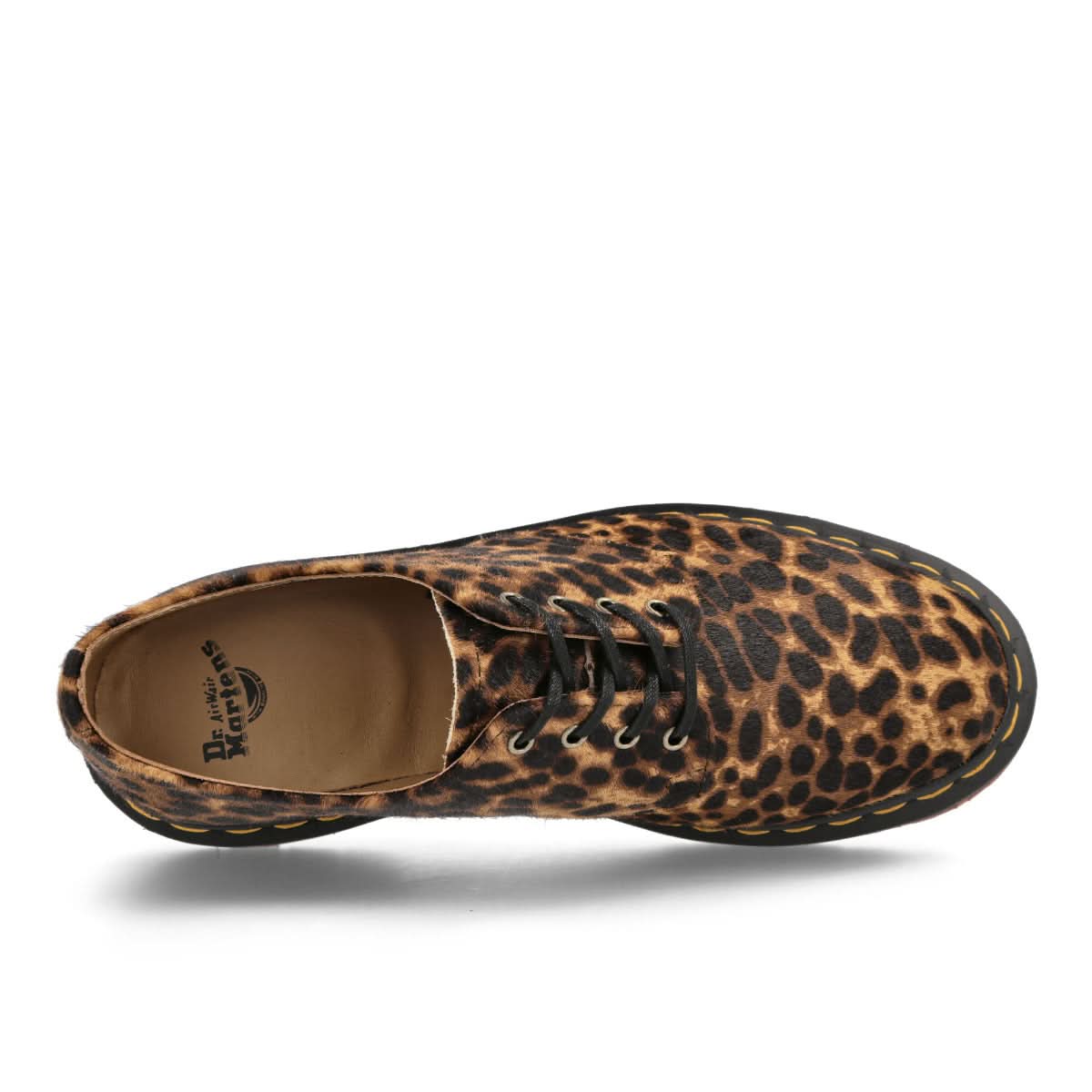 Dr. Martens Smiths Micro Leopard Hair On Brown Lace Ups Detail view 5 | Gate