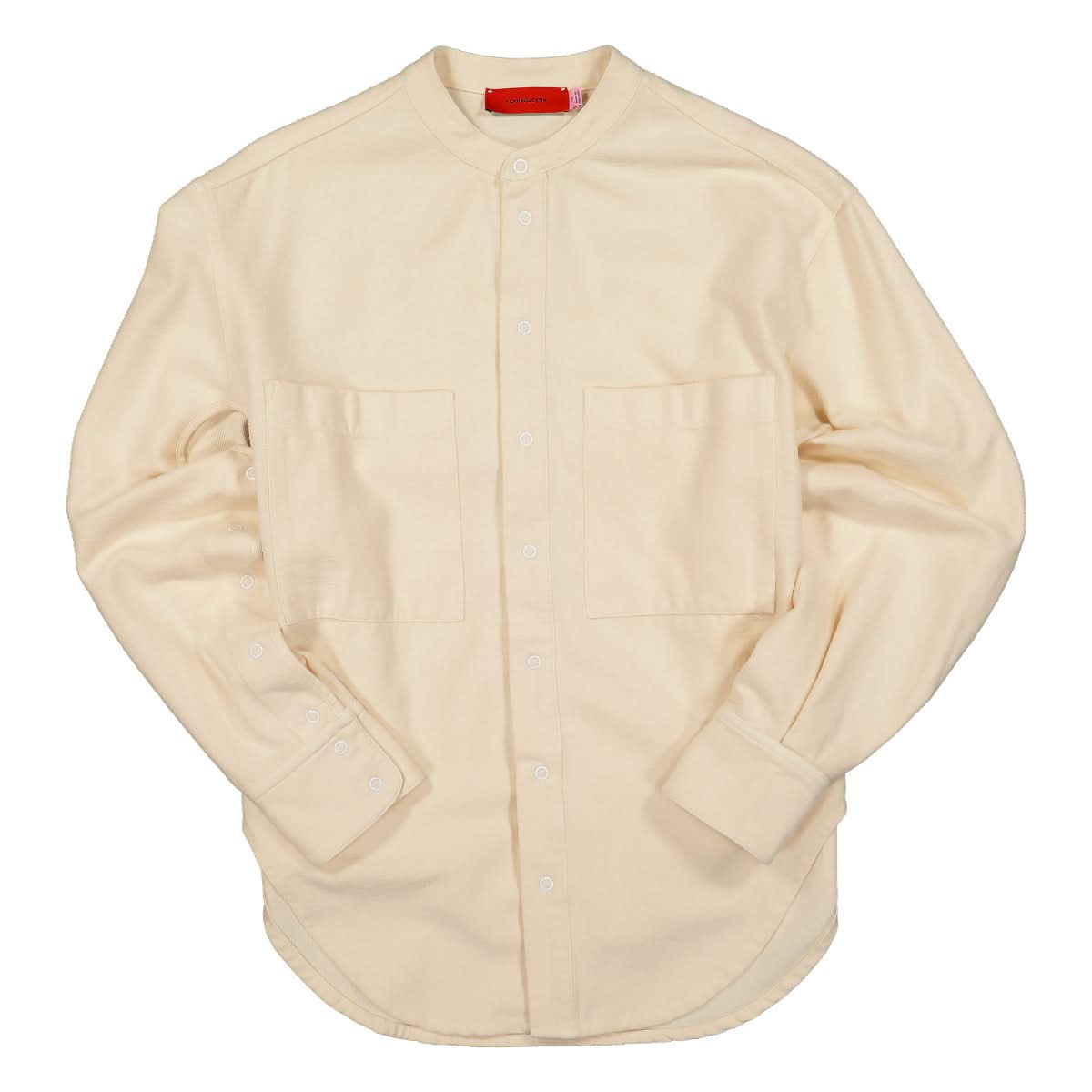 Eckhaus Latta Snap Button Down Shirt Beige Detail view 1 | Gate