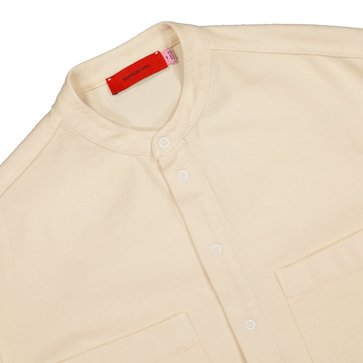 Eckhaus Latta Snap Button Down Shirt Beige Detail view 3 | Gate