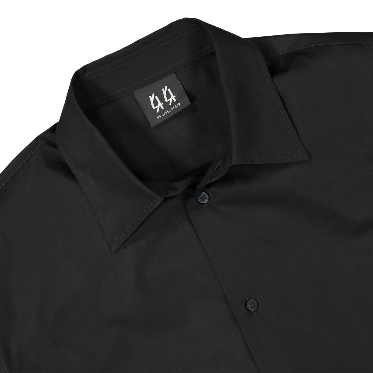 44 Label Group Khas Shirt Black Detail view 3 | Gate