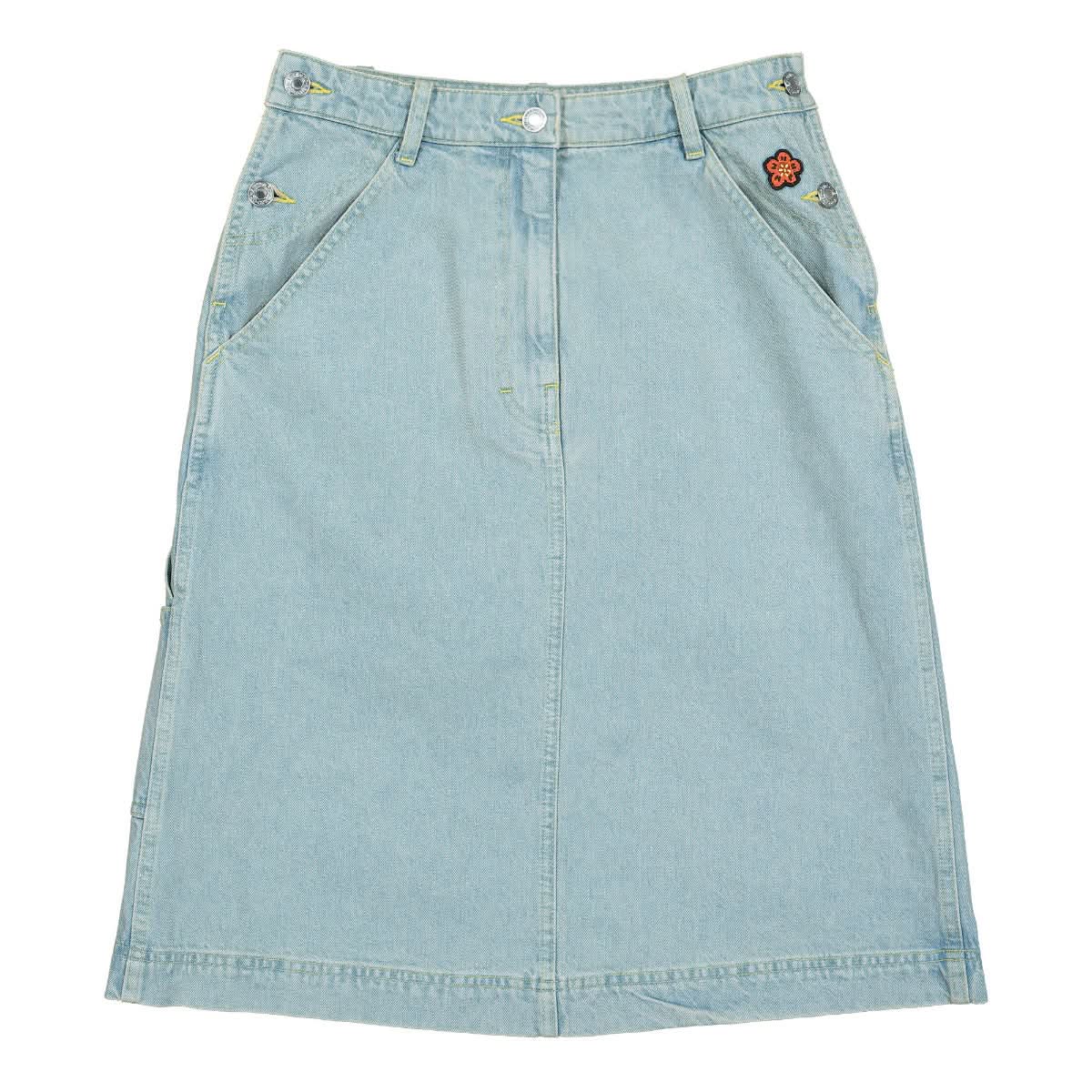 KENZO Nigo x Kenzo Denim Workwear Midi Skirt Blue Detail view 1 | Gate