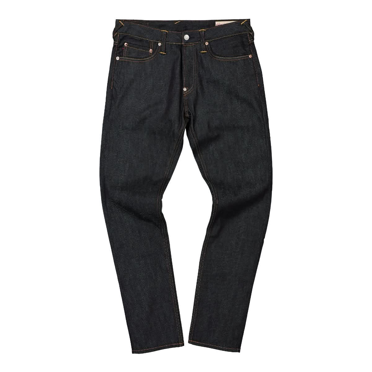 Evisu Yellow Seagull Print Jeans Black Detail view 1 | Gate