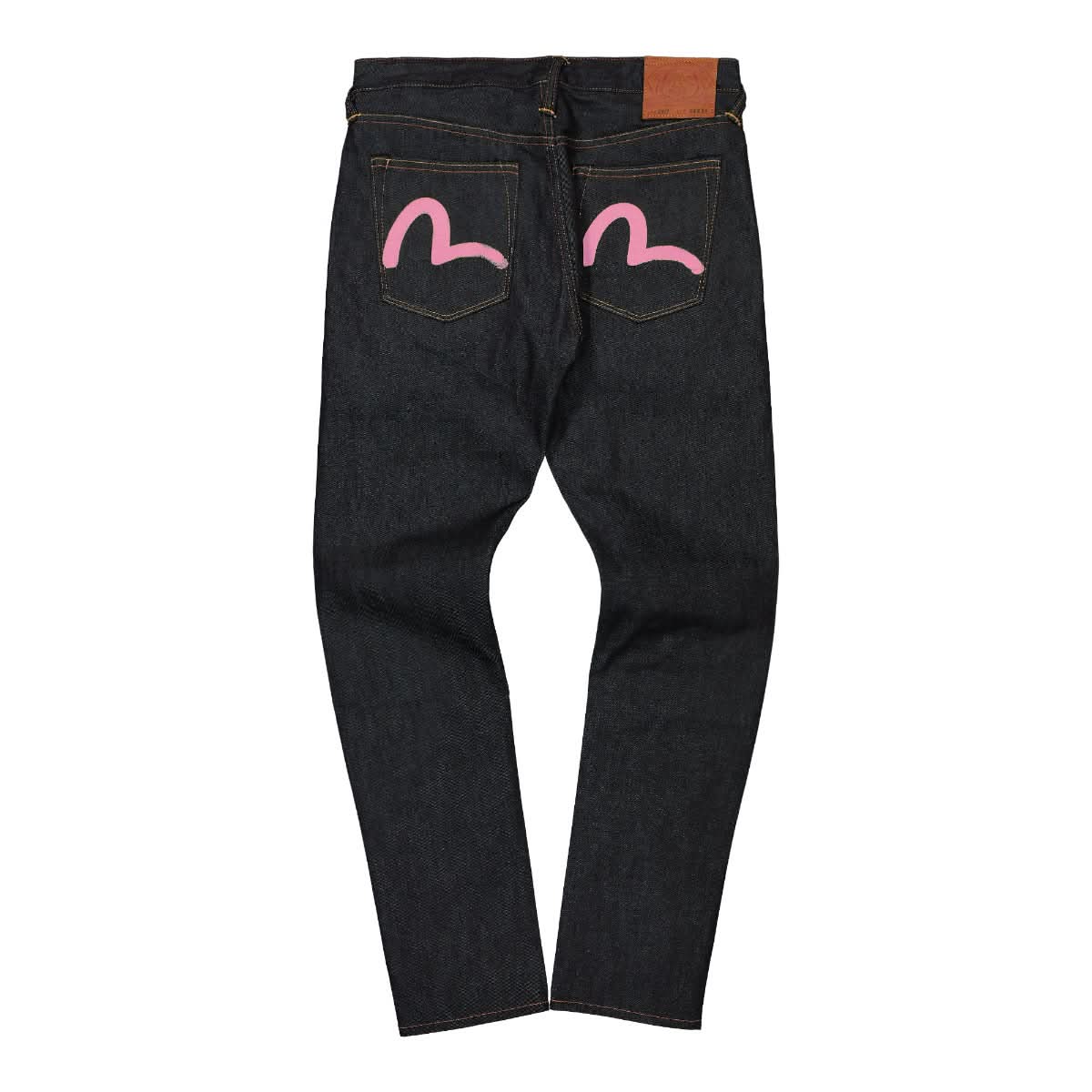 Evisu Pink Seagull Print Jeans Black Detail view 2 | Gate