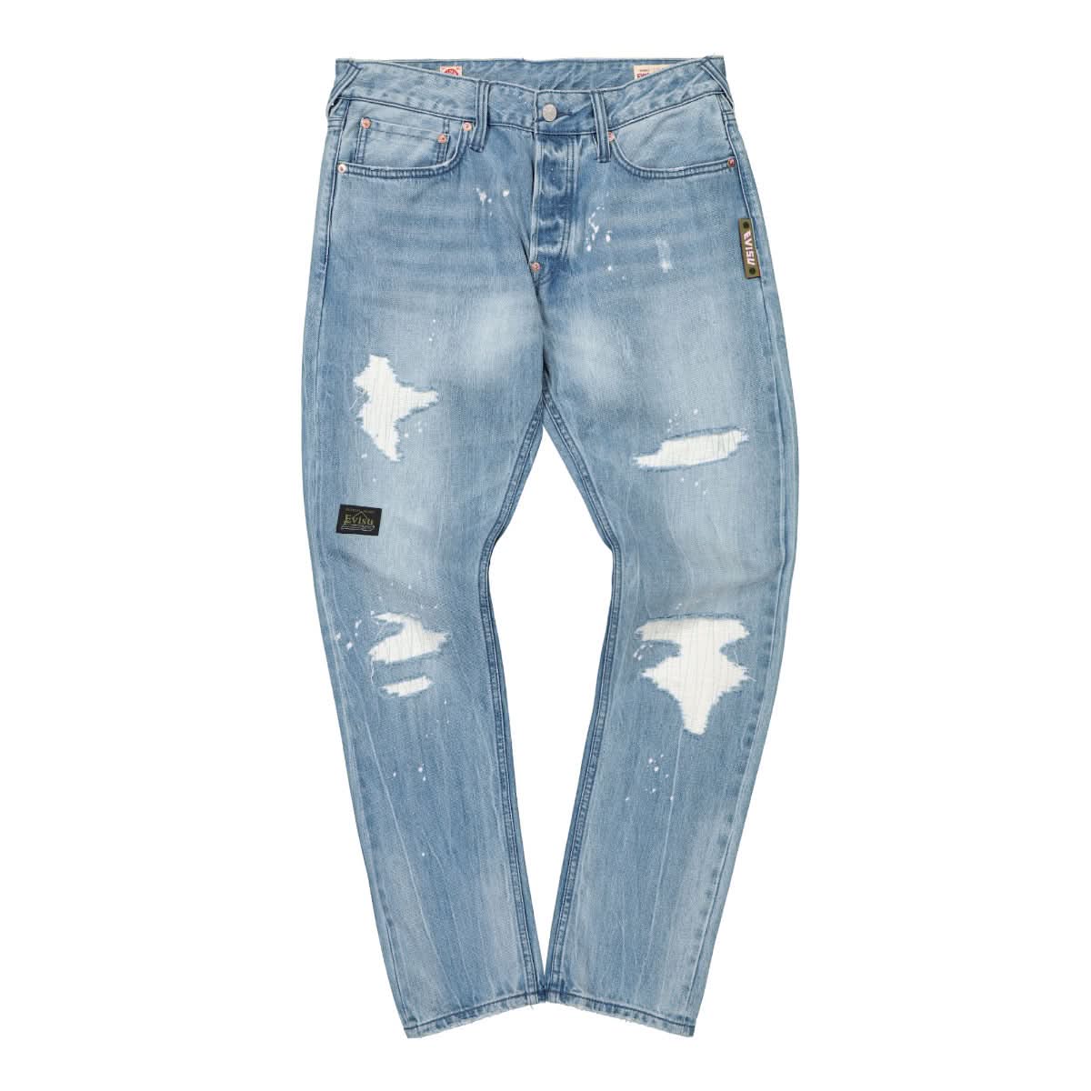 Evisu x Sfera Ebbasta Graffiti Logo Jeans Blue Detail view 1 | Gate