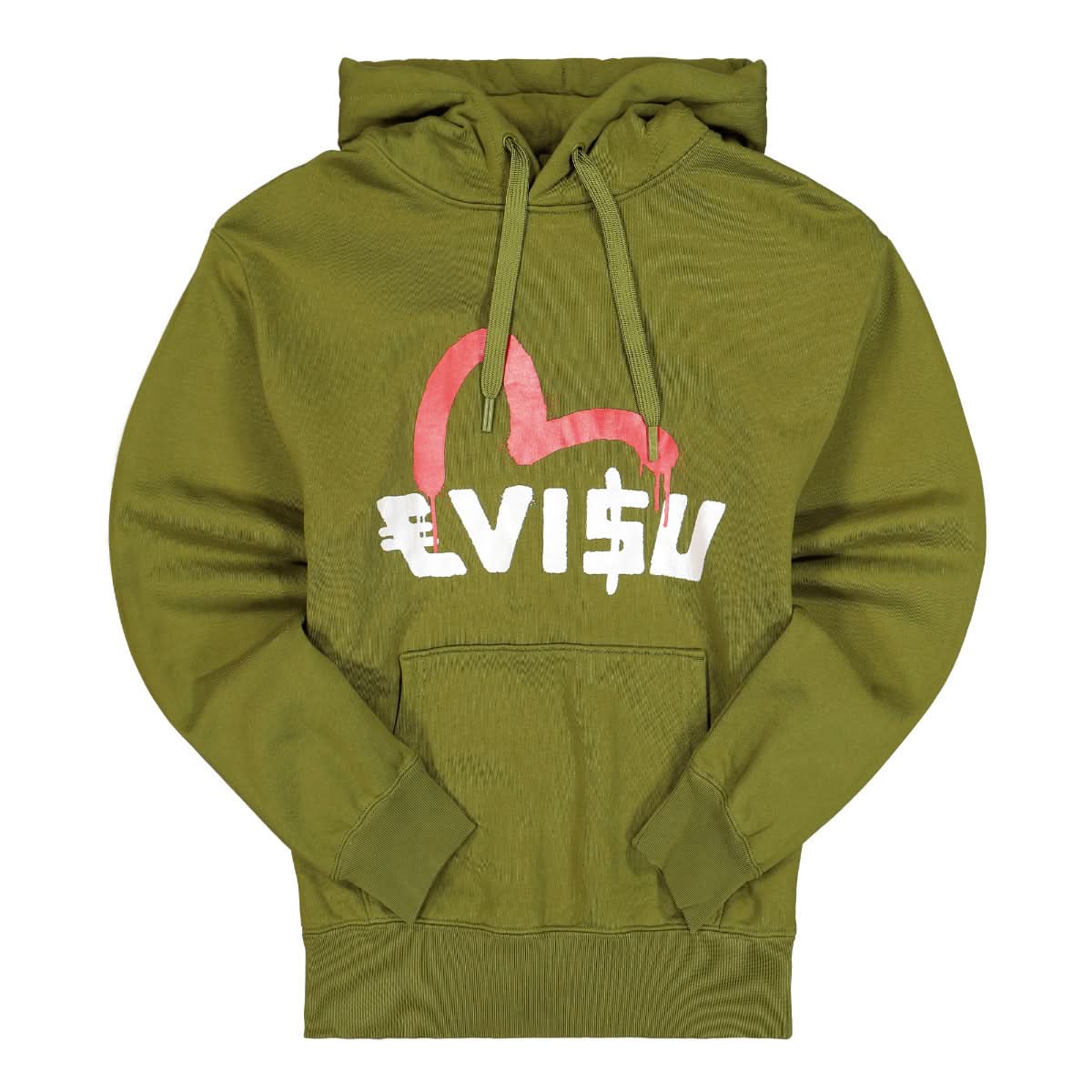 Evisu Loose Fit Hooded Sweatshirt Olive Detail view 1 | Gate