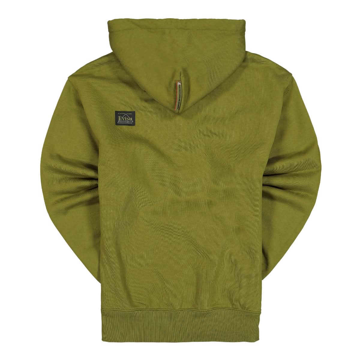 Evisu Loose Fit Hooded Sweatshirt Olive Detail view 2 | Gate