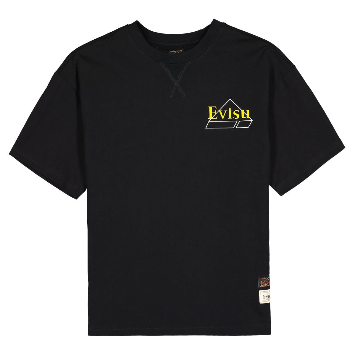 Evisu 2-Tone Logo Printed Daicock SS Tee Black Detail view 1 | Gate