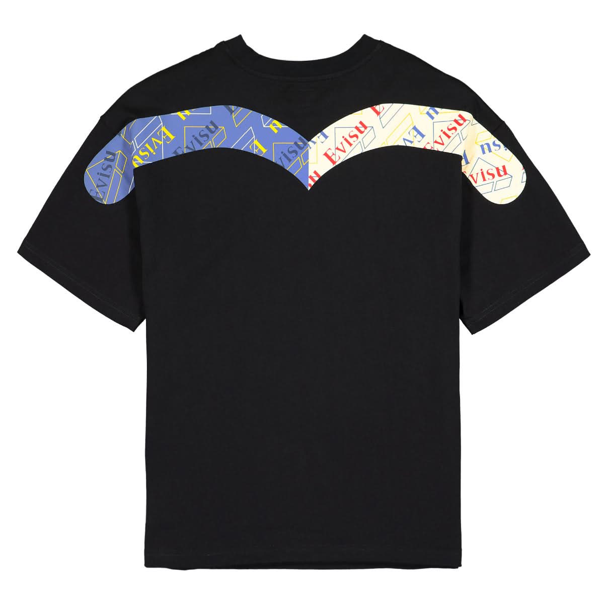 Evisu 2-Tone Logo Printed Daicock SS Tee Black Detail view 2 | Gate