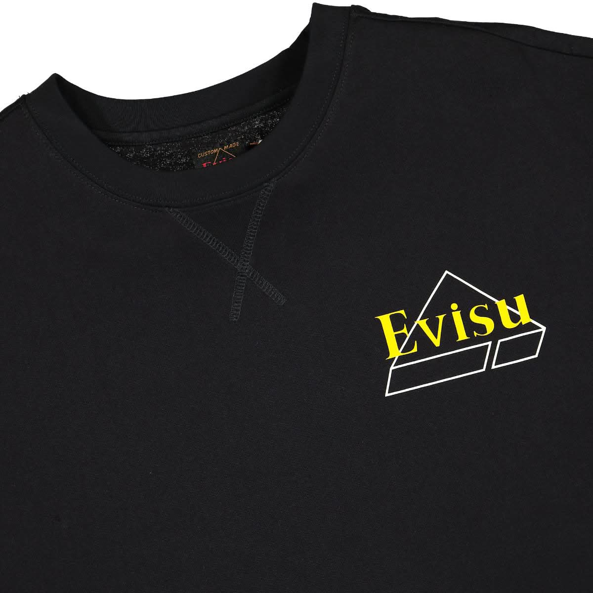 Evisu 2-Tone Logo Printed Daicock SS Tee Black Detail view 3 | Gate