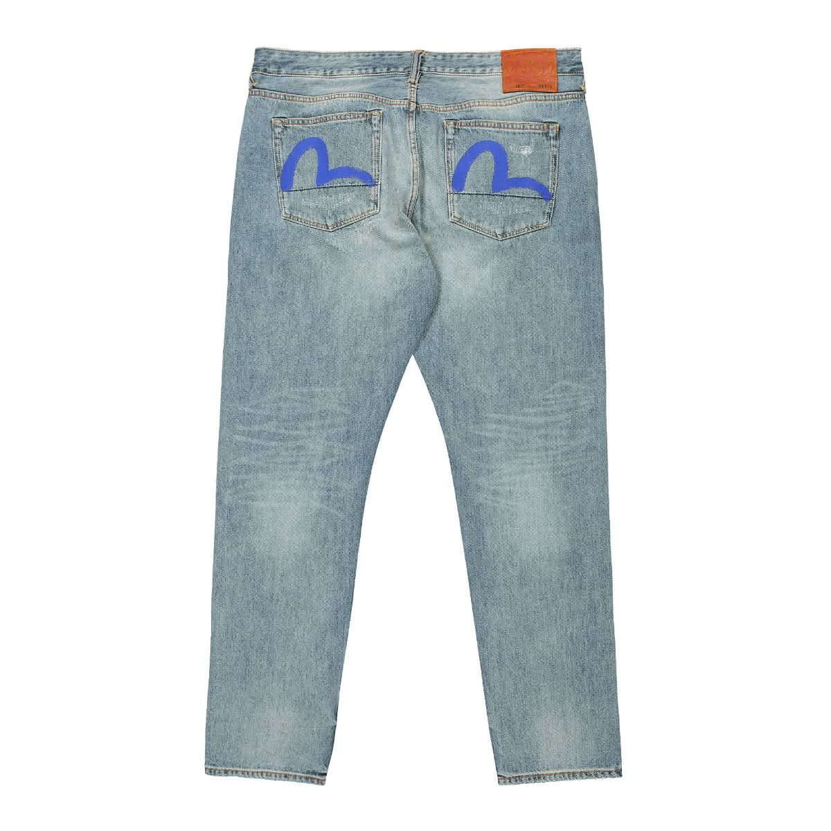 Evisu Seagull Printed Jeans Blue Detail view 2 | Gate