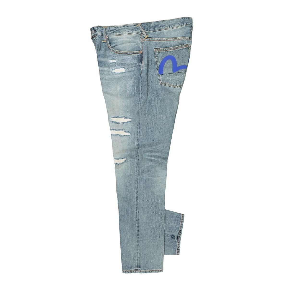 Evisu Seagull Printed Jeans Blue Detail view 3 | Gate
