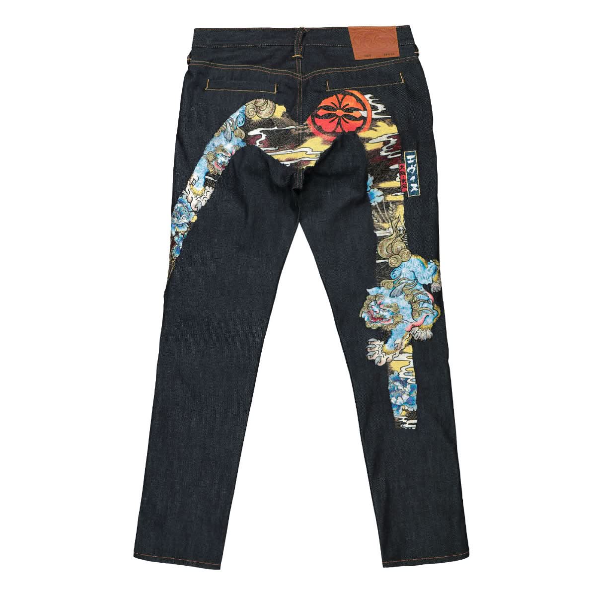 Evisu Woven 2017 AO Emb 3D Daicock Jeans Blue Detail view 2 | Gate