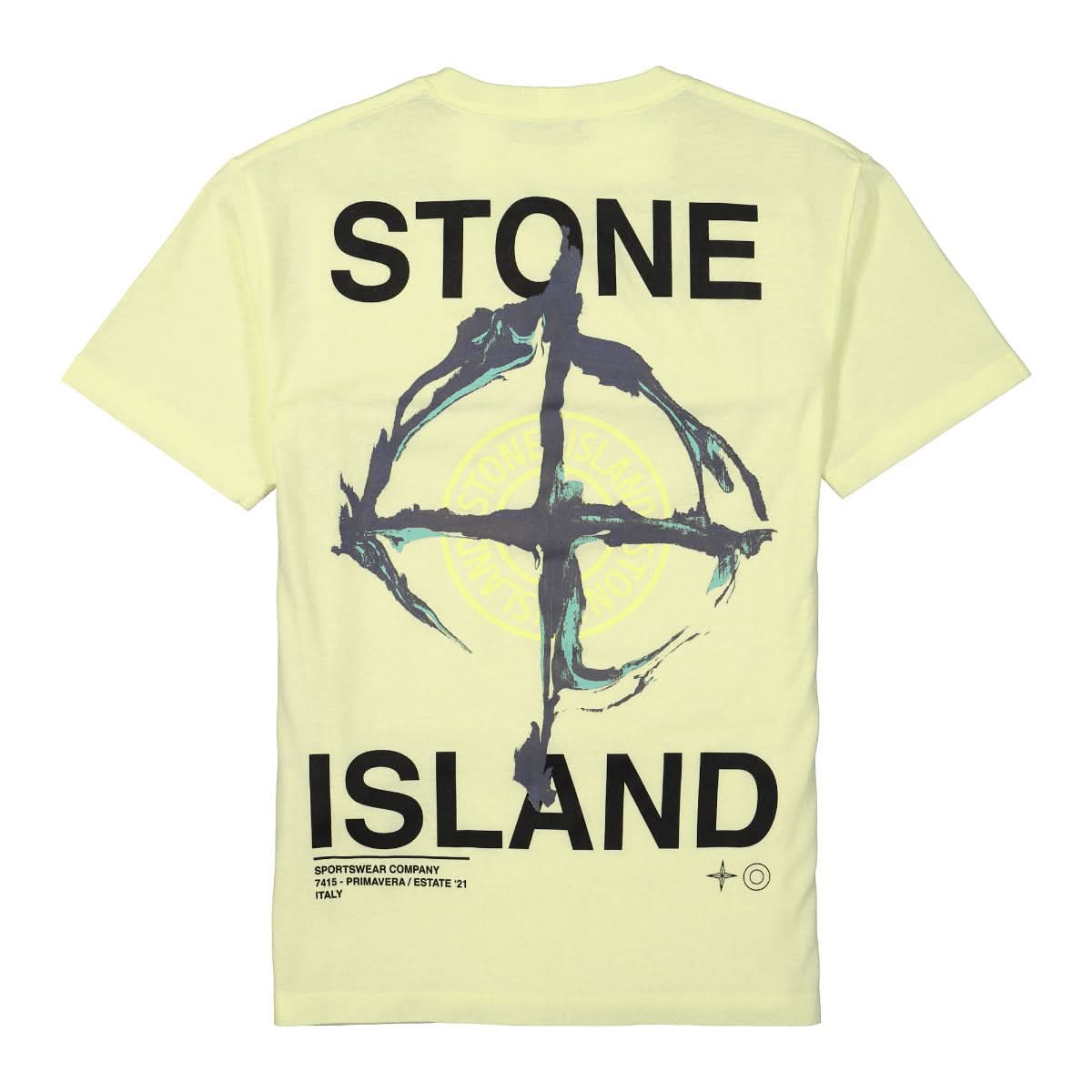 Stone Island T-Shirt Yellow Detail view 2 | Gate