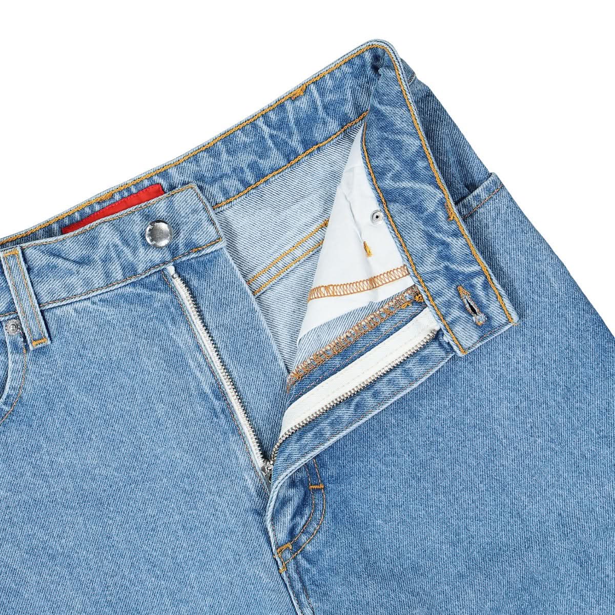 Eckhaus Latta Wide Leg Jean Blue Detail view 4 | Gate