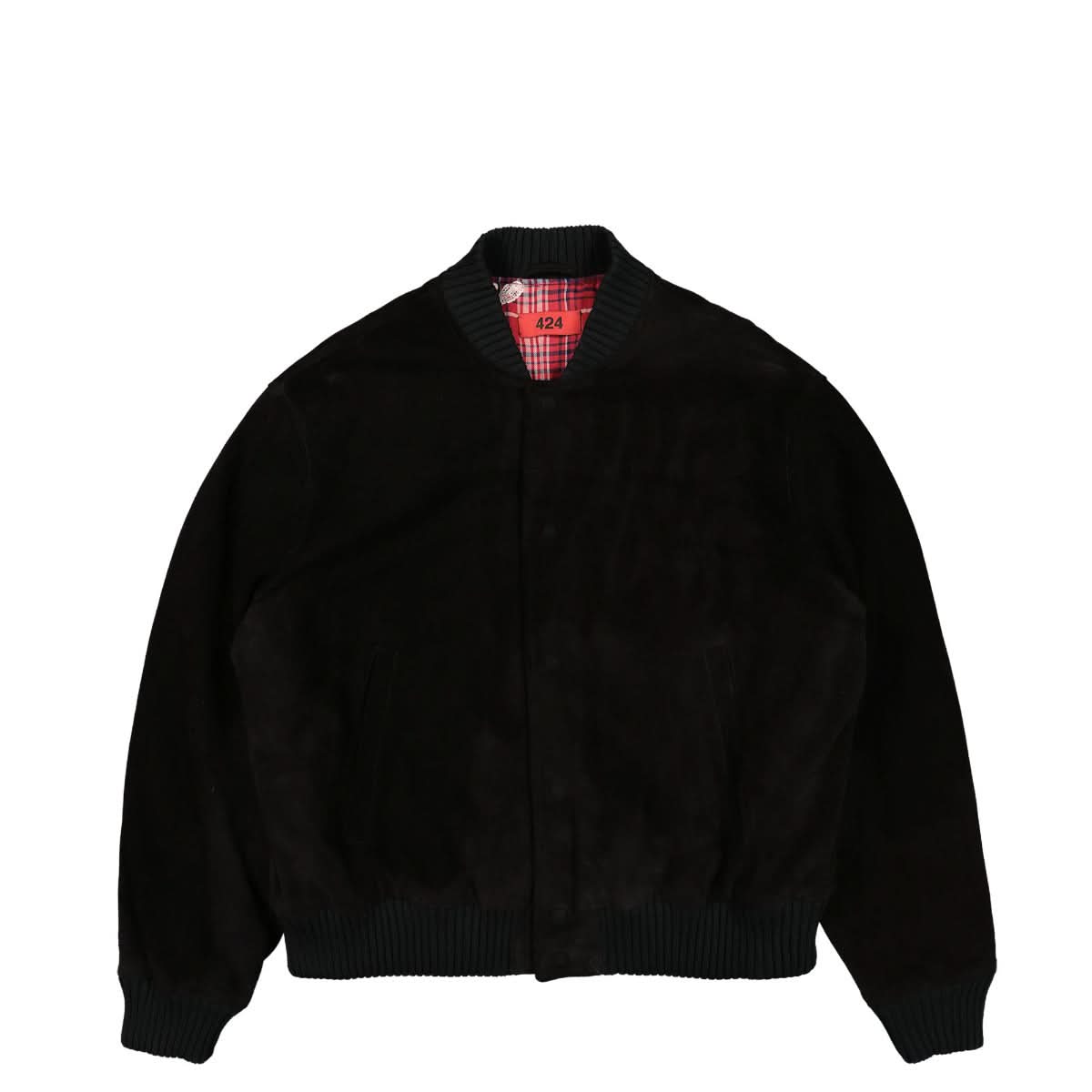 424 Lightweight Leather Jacket Black Detail view 1 | Gate