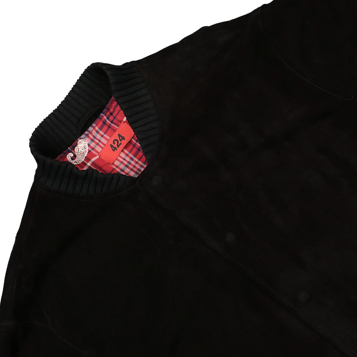 424 Lightweight Leather Jacket Black Detail view 4 | Gate