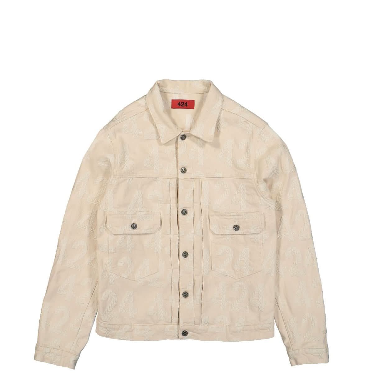 424 Denim Lightweight Jacket Beige Detail view 1 | Gate