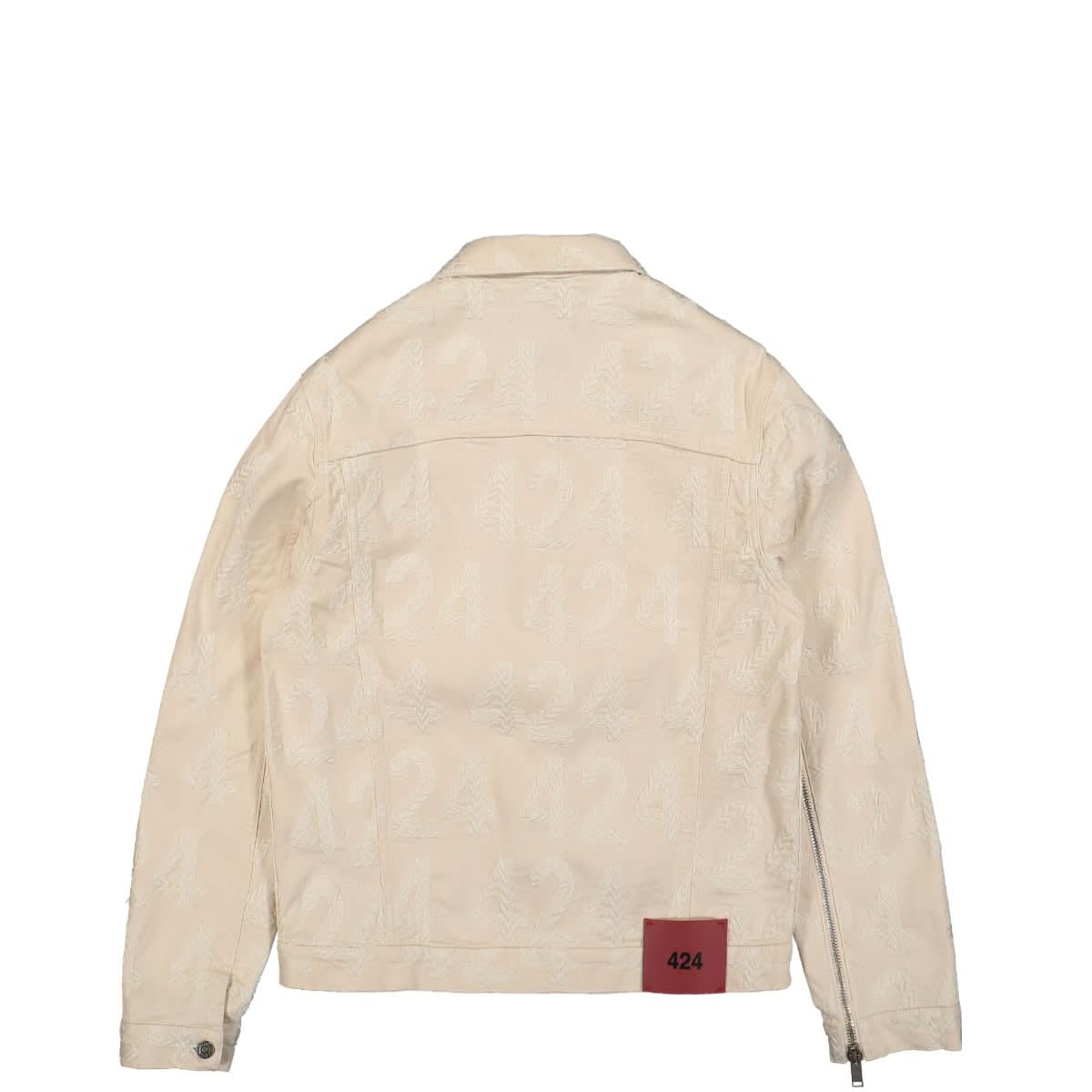 424 Denim Lightweight Jacket Beige Detail view 2 | Gate