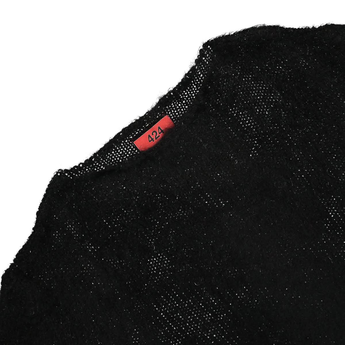 424 Knitted Sweater Black Detail view 3 | Gate