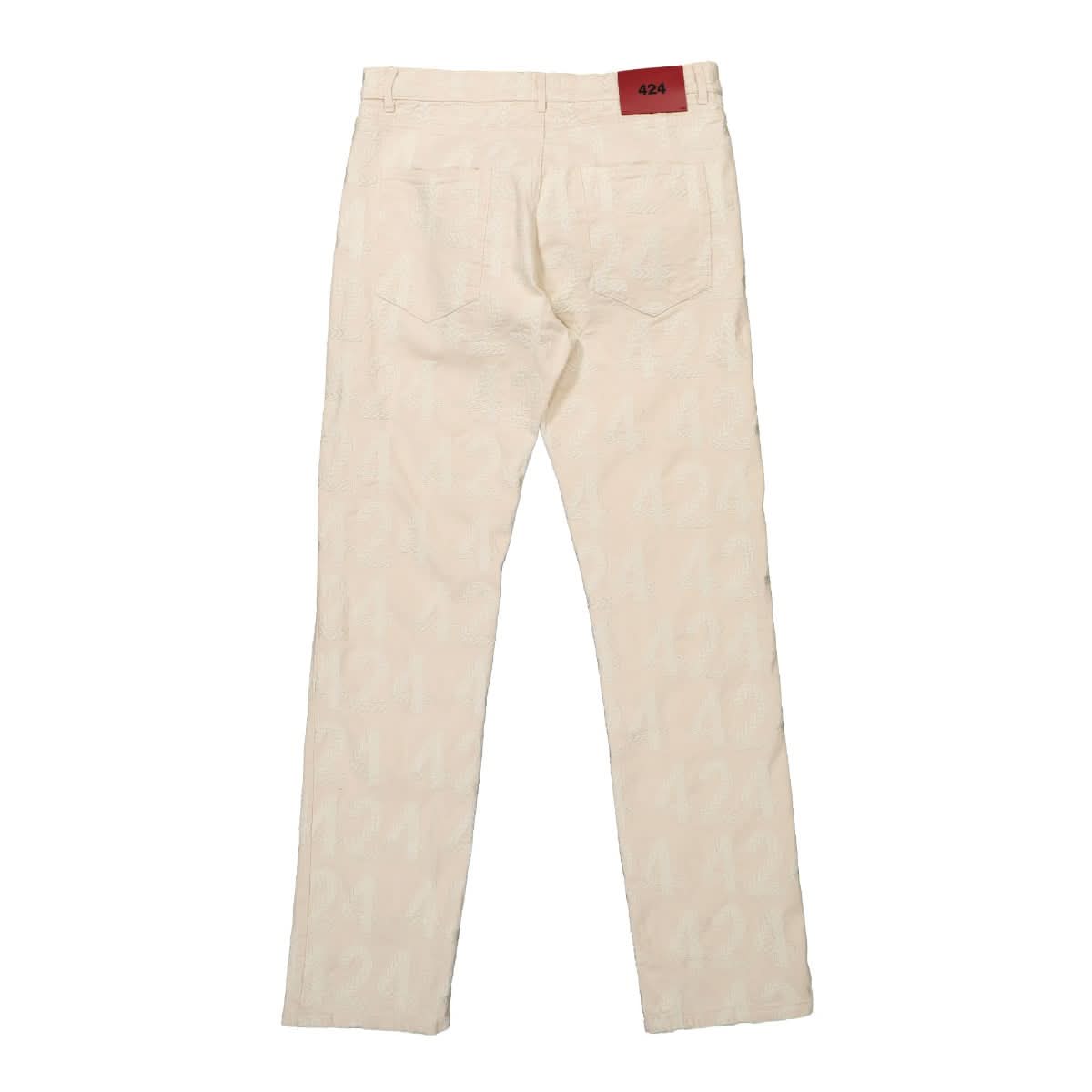 424 Baggy Trousers Beige Detail view 1 | Gate