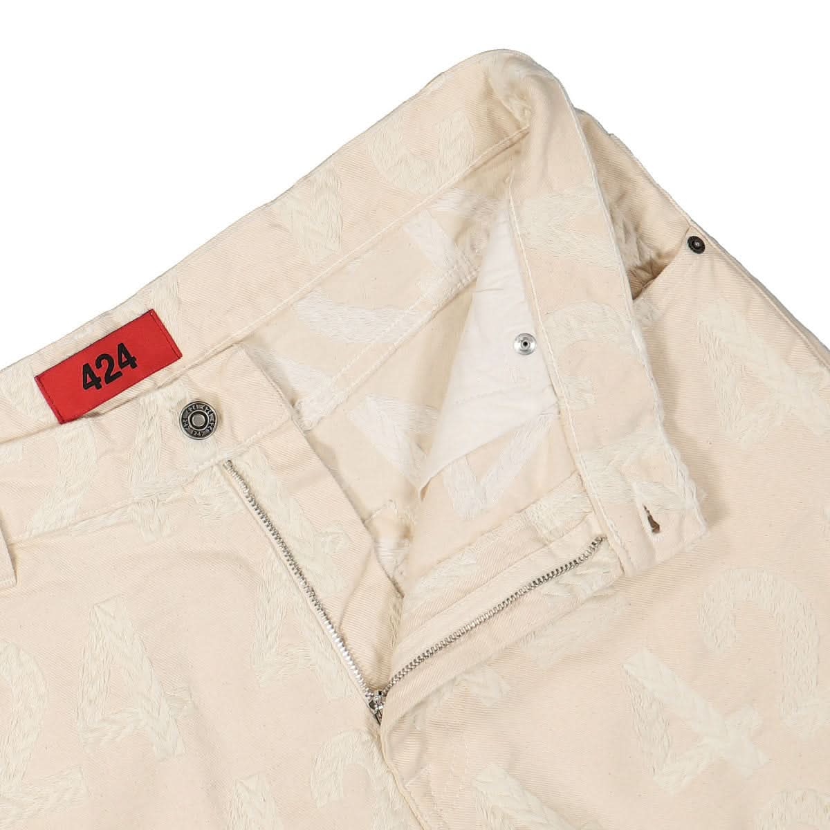 424 Baggy Trousers Beige Detail view 4 | Gate