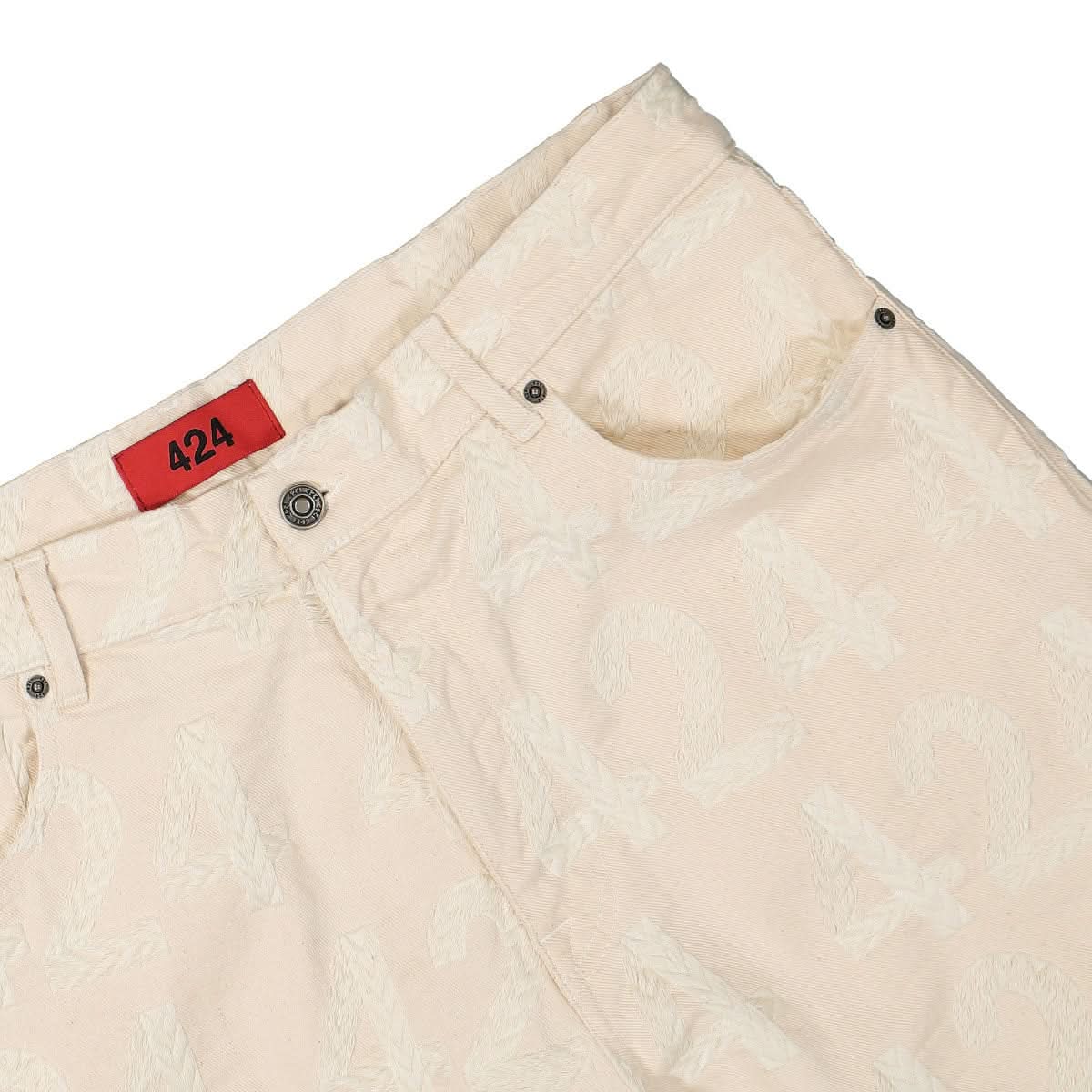 424 Baggy Trousers Beige Detail view 5 | Gate