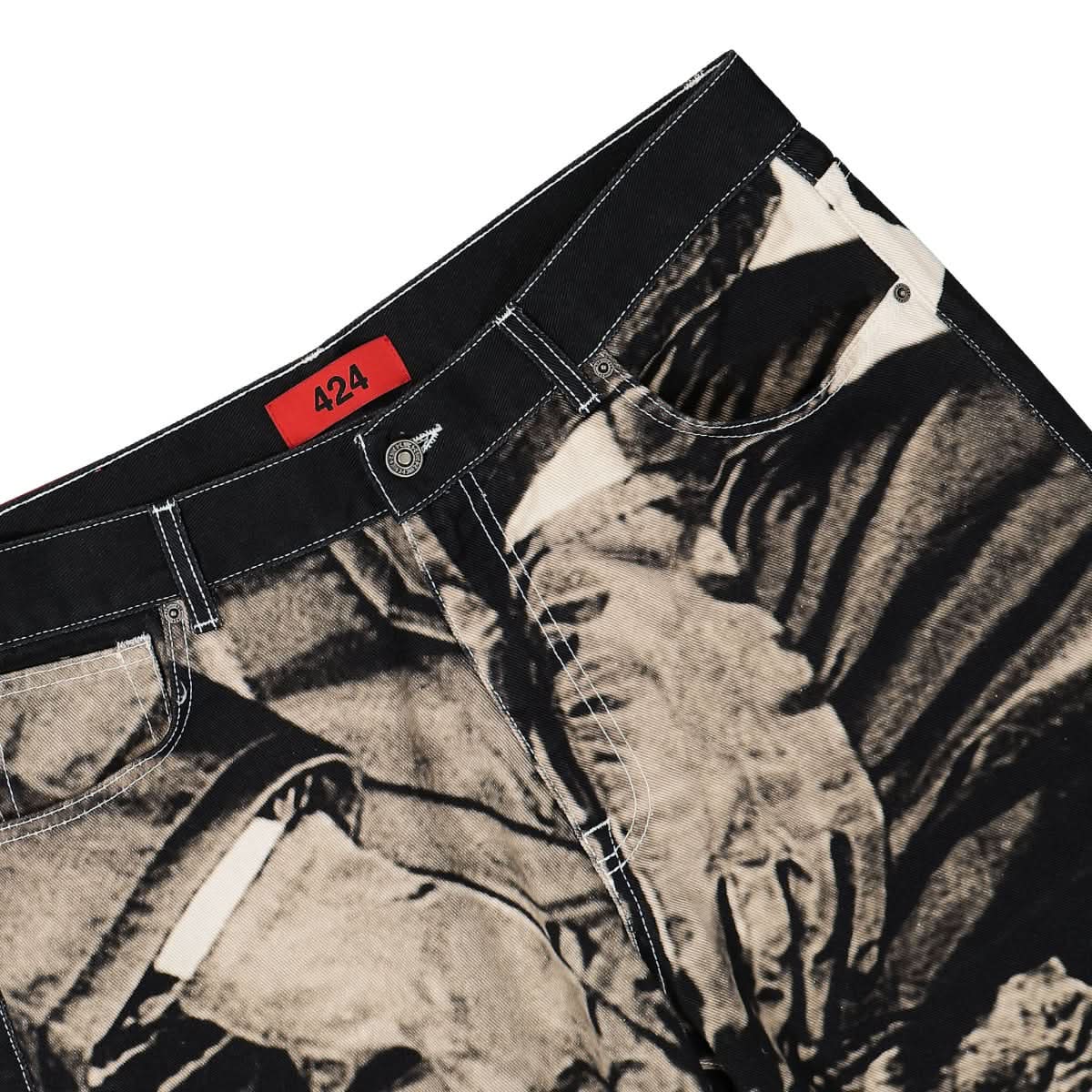 424 Baggy Trousers Black Detail view 5 | Gate