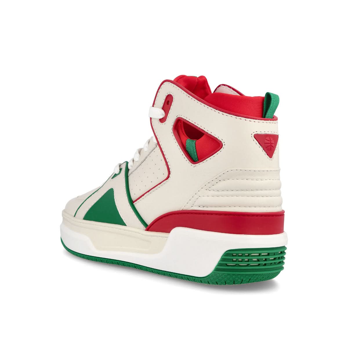 Just Don Basketball JD1 White,Green,Red Sneaker Detail view 3 | Gate