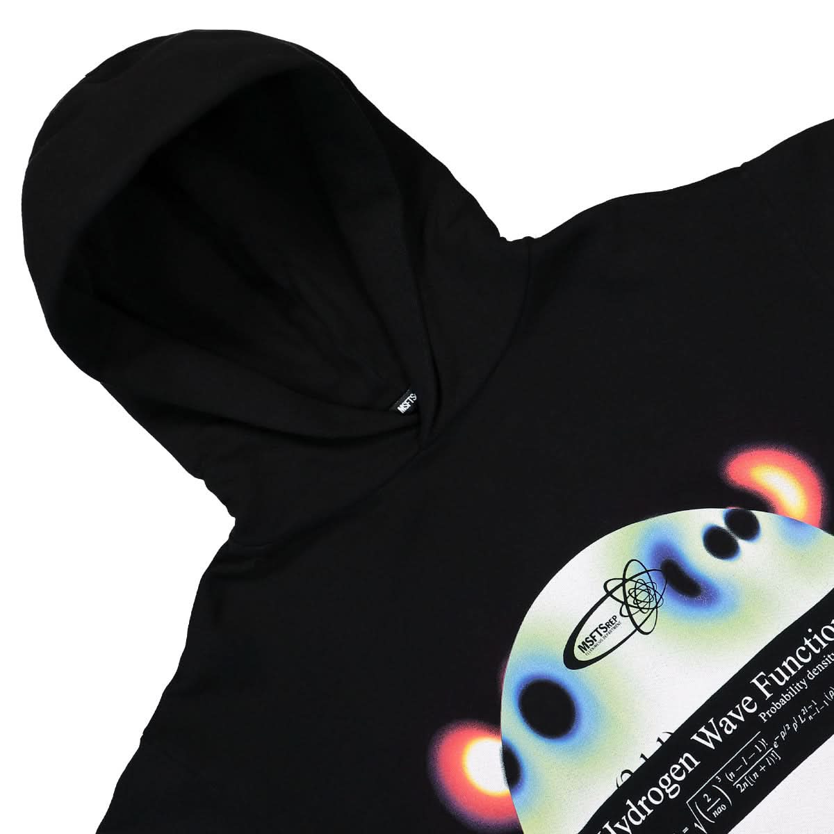 MSFTSrep Hydrogen Wave Hoodie Black Detail view 3 | Gate