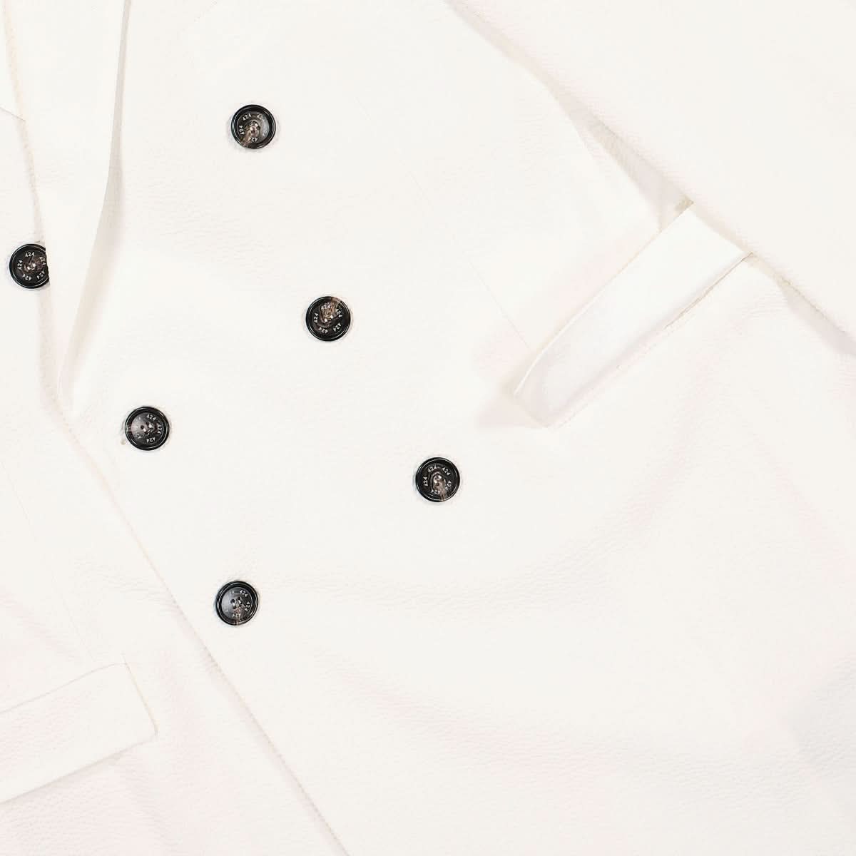 424 Coat White Detail view 5 | Gate