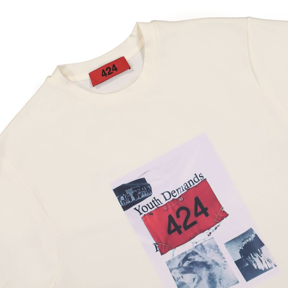 424 Printed T-Shirt Beige,White Detail view 3 | Gate